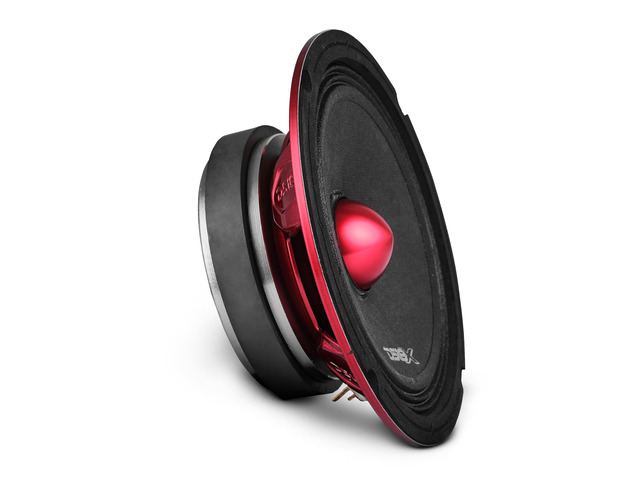 PRO-X6.4BMSL Slim Loudspeaker - 6.5', Midrange, Red Aluminum Bullet, 400W Max, 200W RMS, 4 Ohms - Premium Quality Audio Door Speakers for Car or...