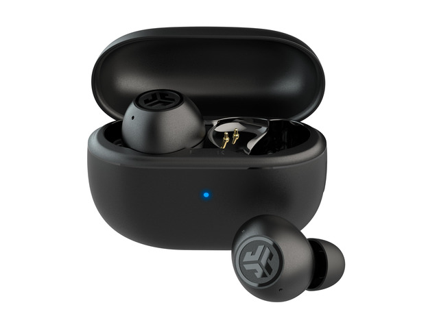 Go Pop ANC True Wireless Earbuds with Dual Connect, Black Noise Reduction, 24+ h, with Micro, Multipoint, Resistant Sweat Resistant IP55