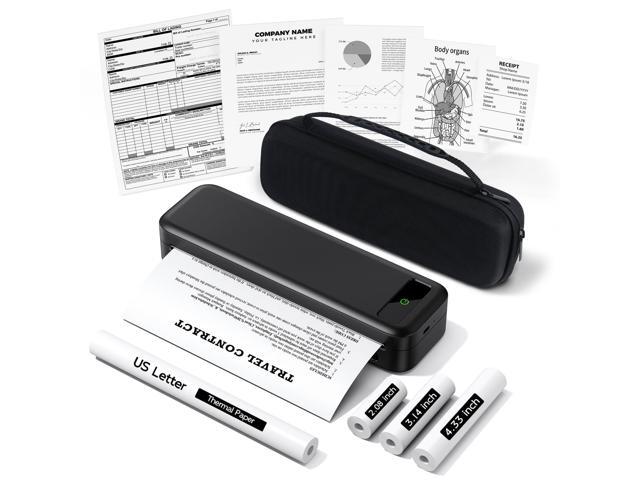 Portable Printers Wireless for Travel, A285M Bluetooth Inkless Thermal Printer Support 8.5' X 11' US Letter, Mobile Printer for Phone Laptop, with...