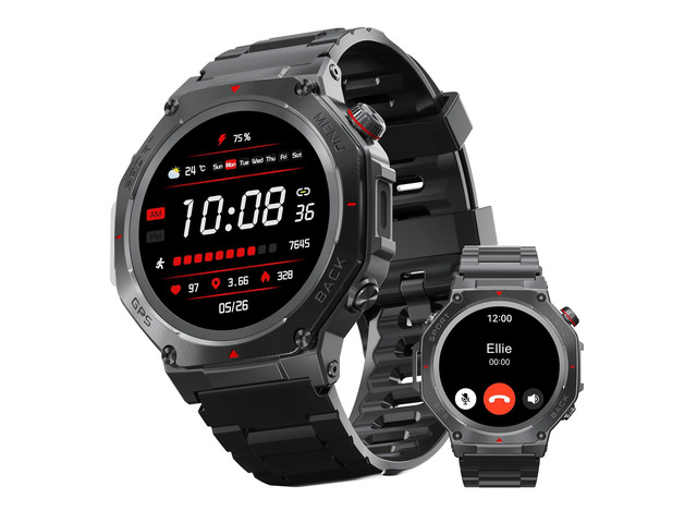 Military Smart Watch for Men Women,1.5' HD Touchscreen Rugged Fitness Tracker Smartwatch, Bluetooth Dual-mode GPS,3ATM Waterproof,170+ Sport Modes...
