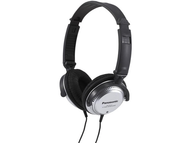 Stereo Headphones On Ear Headphones with XBS Port, Integrated Volume Controller and Lightweight Foldable Design - RP-HT227-K (Black & Silver)