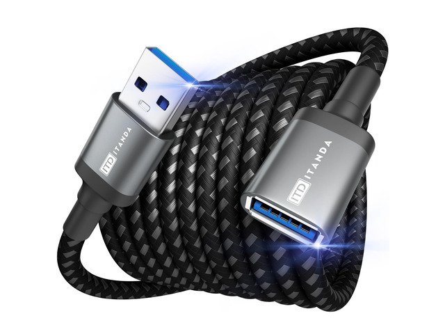 ITD ITANDA 10FT USB Extension Cable USB 3.0 Extension Cord Type A Male to Female5Gbps Data Transfer for Keyboard, Mouse, Playstation, Xbox, Flash...