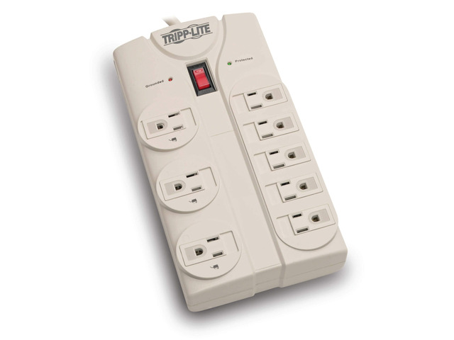 Eaton Series TLP808 8 Outlet Surge Protector Power Strip with Flat Plug, 1440 Joule Rating, White, UL Listed & Certified, 8ft Extension Cord with...
