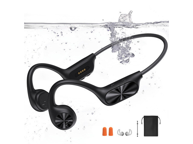 Bone Conduction Headphones for Swimming, Waterproof Swimming Headphones IPX8 Waterproof Earbuds for Swimming, Open Ear Earbuds With 32GB MP3...