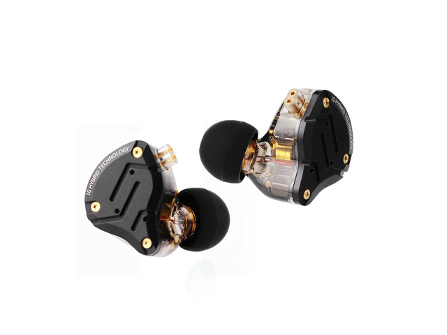 KZ ZS10 Pro, 4BA+1DD 5 Driver in Ear Monitor, HiFi Wired Earbuds, Gaming Earbuds, Hybrid IEM Earphones with Stainless Steel Faceplate, Detachable...