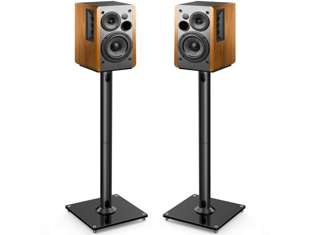 Universal Floor Speaker Stands for Surround Sound up to 22LB, 27.56 Inch Bookshelf Speaker Stand for Klipsch, Polk, Yamaha & Other Large Satellite,...