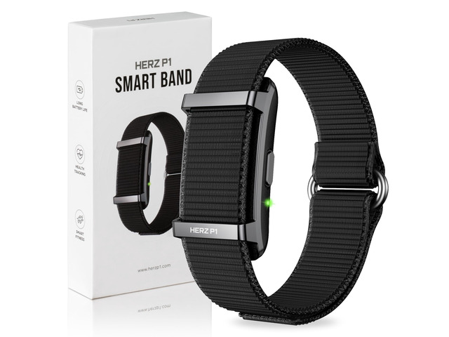 Herz P1 Smart Band Bracelet - Health Wristband Fitness Tracker for Heart Rate, Sleep, Stress, Track Steps, Activity & Body Temperature, 30 Days...