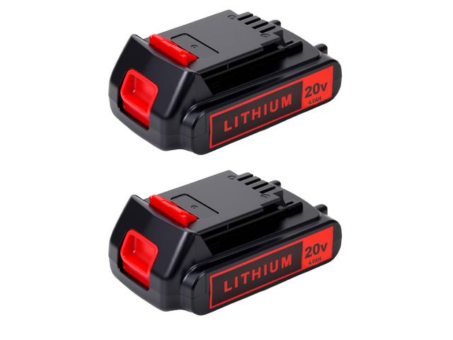 20V 4.0Ah Battery for Black and Decker Lithium-Max Tools 2-Pack High-Capacity Replacement Lithium-Ion Battery, Compatible with LBXR20 LBXR2020...