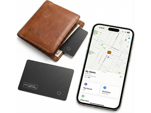 Ultra Slim Air Card Tag: 2026 MFi Certified Wallet Smart Tracker Card - Compatible with Apple Find My Wallets Finder Tracking Cards Tags, Keep...