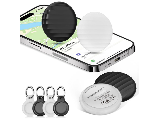 Air Tags-4 Pack for Apple Find My, MFi Certified Tags, iOS Only, IP67 Waterproof, Track Keys, Wallets, Luggage & Suitcases