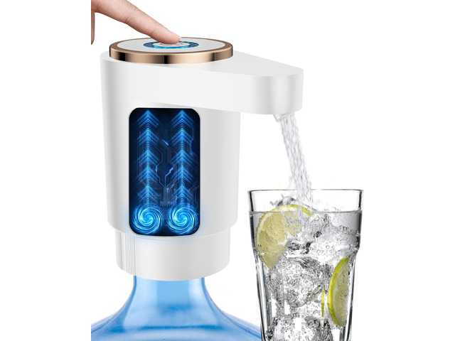 Water Jug Pump for 5 Gallon Bottle Portable Electric USB-C Charging Dispenser, Dual Powerful Motors, Fast Flow, Fits 2-5 Gallon Jugs Ideal for...