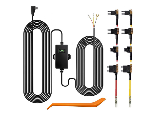USB C Acc Hardwire Kit for G850PRO/G840S/G900/G850/G930/G840H/i07/i17/X5/X3/X3 PRO/X5DUO, Hard Wire Car Charger Cable Kit 12V- 24V to 5V for Dash...