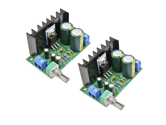 2pcs TDA2050 Mono Audio Amplifier Module Digital Mono Amplifier Board AMP DC/AC 5-24V Output 5W-120W for Speaker