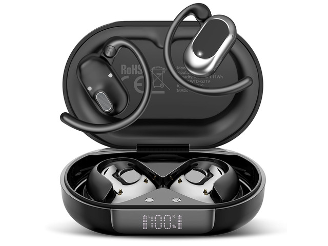 Open Ear Headphones, NEW Over Ear Earbuds with 4 ENC Noise-Canceling Mic Ultra-Comfort Bone Conduction Earbuds, BT5.4, HD Stereo, IPX7 Waterproof,...