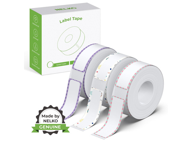 P21 Genuine Adhesive Pattern with Border 2.0 Label Paper, 3 Roll Easy to Peel, BPA-Free, Strong Adhesion, Water-Resistant & Oil-Proof, Great for...