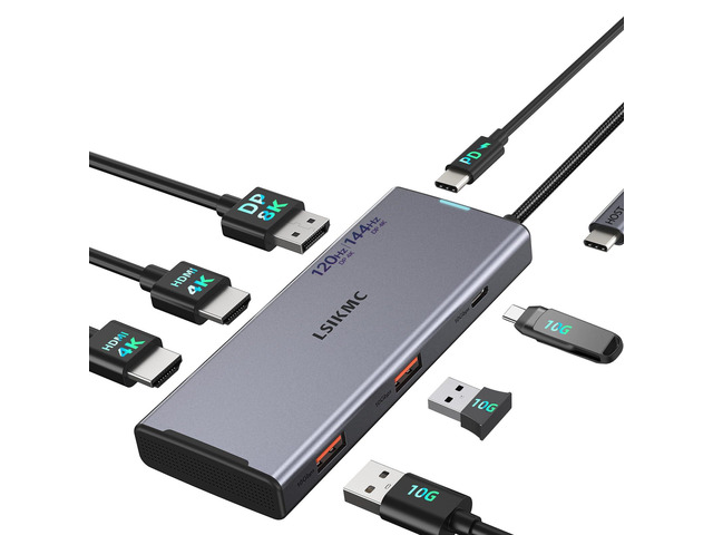 USB C Docking Station Dual Monitor 7 in 1 Laptop Docking Station Triple Monitors for DELL HP Lenovo,USBC Hub Multiport Adapter Dongle with 2HDMI...