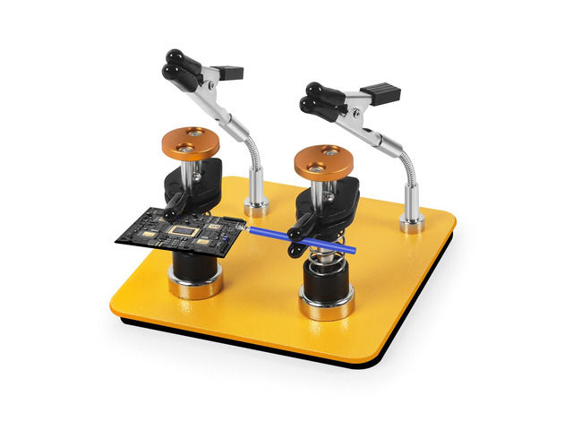 Helping Hands Clamp Metal, Adjustable Third Hand Soldering Holder Stand For Electronics, Hobby DIY, Craft, Jewelry, PCB Repair Solder Aid Station...