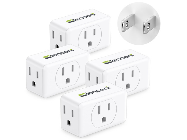 2 Prong to 3 Prong Outlet Adapter, Wall Plug Extender Multiple Outlet Wall Plug with 3 AC, Non Grounded Outlets Expander for Japan Travel Kitchen...