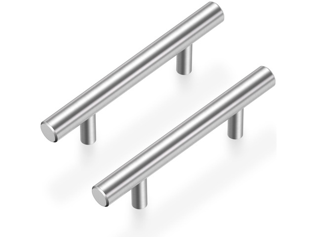 30 Pack Brushed Nickel Cabinet Handles 3 Inch Hole Center Drawer Pulls Stainless Steel Cabinet Pulls Silver Kitchen Handles Cabinet Hardware for...