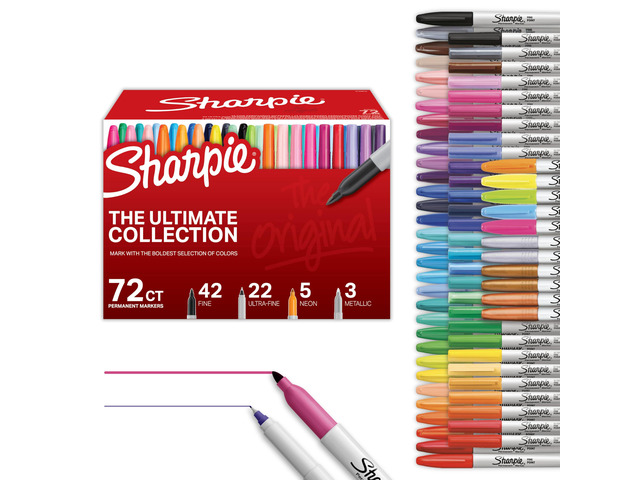 Permanent Markers, Ultimate Collection, Ultra Fine And Fine Tip Markers, Assorted Colors, 72 Count - Classroom, Teacher Supplies, Arts & Crafts,...