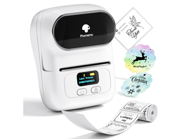 M110 Label Printer, Portable Thermal Label Maker with Display Easy to Use, 2 Inch Bluetooth Themral Printer for Small Business, Home, School,...