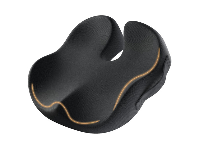 Seat Cushion, Office Chair Cushion for Sciatica, Black Coccyx Cushion, Ergonomic Memory Foam Seat Cushion for Car, Home, Pressure Relief Pad for...
