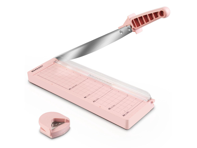 Paper Cutter 12 Inch, Guillotine Paper Cutter with 8 Sheet Capacity, Heavy Duty Paper Cutter for Cardstock, Paper Trimmer for Crafting, Classroom...