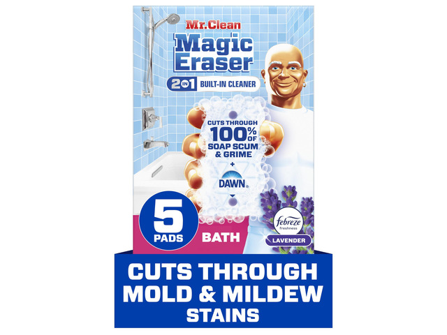 Magic Eraser Sponge, Bathroom Cleaner, Shower Cleaner, Tub Cleaner, Soap Scum Remover, Bathroom Cleaning Supplies, Dawn Cleaning Power with Febreze...