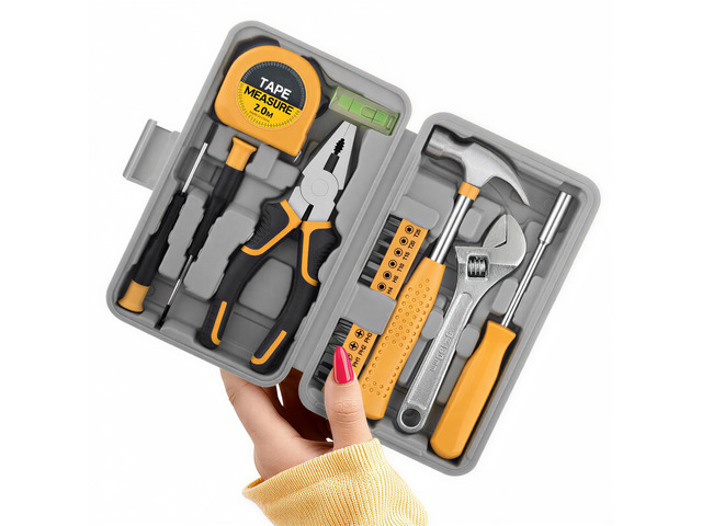 20 Pcs Basic Tool Kit, Compact Home Tool Set with Mini Tool Box, Ideal for Household Repairs, Office Maintenance, Simple DIY, General Tools...