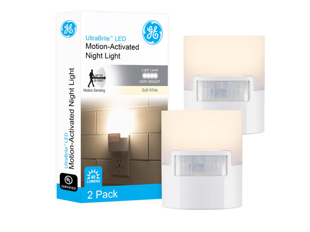 LED Motion Sensor Night Light, Plug into wall, 40 Lumens Soft White, UL-Certified, Energy Efficient, Ideal Nightlight for Bedroom, Bathroom,...