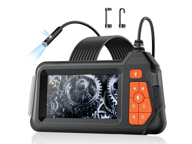 Endoscope Camera with Light: 4.3' 1080P HD Dual-Lens Inspection Borescope Camera for Sewer - 16.4ft Waterproof Industrial Endoscope - Flexible...
