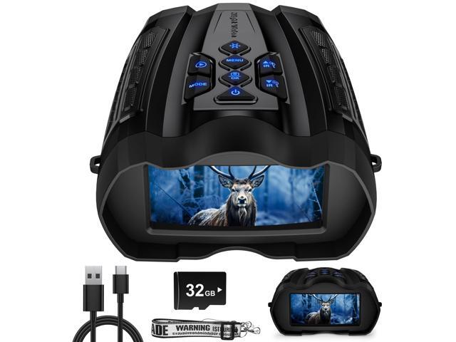 Night Vision Goggles,4K Night Vision Binoculars for Adult with 5000mAh Rechargeable Battery,16X Digital Zoom,3.5' HD Screen and 1000FT Viewing...