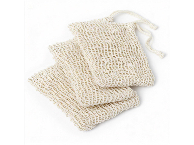 ZEPELOFFY 3 Pack Natural Sisal Soap Saver Bag for Exfoliating, Shower,Scrubber