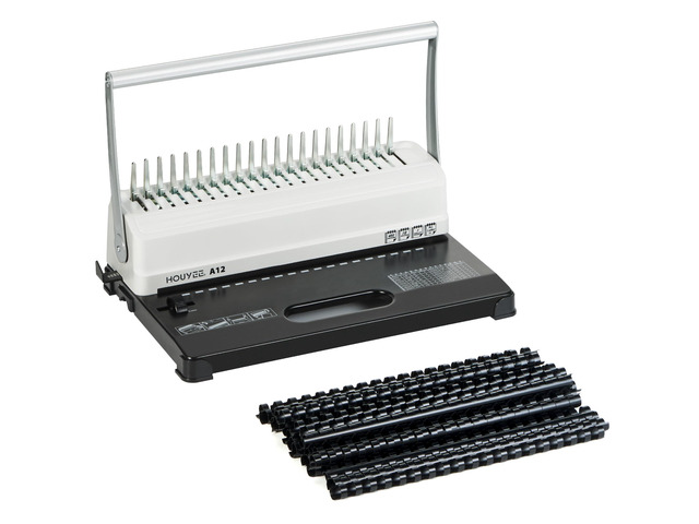 Comb Binding Machine,19 Holes, with 50 PCS 1/2' Binding Combs Spines Comb Binder Machine for Letter Size/A5, Easy Punch No Jam, Heavy-Duty Metal...