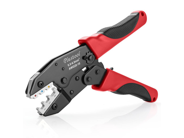 Crimping Tool for Heat Shrink Connectors AWG22-10, Ratcheting Wire Terminal Crimper - Crimping Pliers - Electrical Crimping Tool