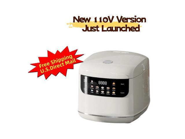 Aenaeder 2L Smart Rice Cooker, Mini Electric Rice Cooker with Color Touch Screen, 10 Cooking Menus, 7-Stage Temperature Control, 400W Compact Rice.