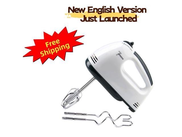Aenaeder 7 Speed Electric Hand Mixer 120W, Stainless Steel Beaters & Dough Hooks, One-Touch Eject, Upright Rest Baking Mixer for Cream, Eggs, Batter