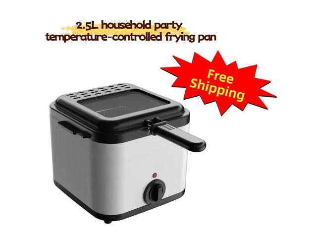 Aenaeder 2.5L Electric Deep Fryer, Stainless Steel Countertop Fryer with Adjustable Temperature, Fry Basket, Viewing Window Lid and Nonstick Inner...