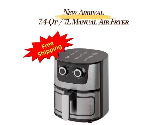Aenaeder 7L Air Fryer with Digital Touch Control, Family Size Nonstick Basket, Auto-Pause Drawer Design