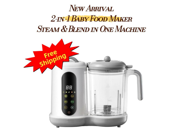 Aenaeder Baby Food Maker Steam and Blend Processor, 50-400ml Capacity, Touch Panel, Removable Cup, Stainless Steel Blade, 120V Baby Food Steamer...