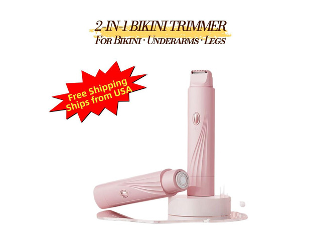 Bikini Trimmer for Women 2in1 High Power Epilators Hair Removal Waterproof Electric Razors Women's Electric Razor Pubic Hair Trimmer Shaver for...