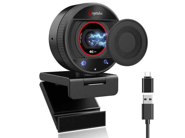 Angetube Webcam 4K for PC, 1080P@60FPS Streaming Camera with Fast Auto Focus, AI Noise Cancelling Mics, 8X Digital Zoom, USB A Web Cam with Privacy...