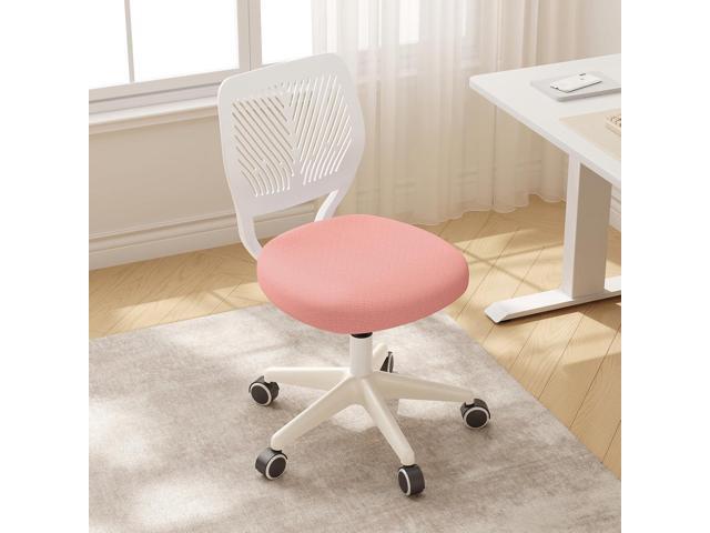 Armless Desk Chair, Height Adjustable Swivel Office Rolling Task Chairs with Soft Mesh Padded Cushion, Ergonomic Small Study Computer Chair for...