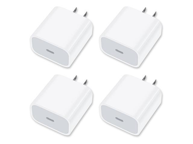 [4 Pack] USB-C Wall Charger, 20W USB-C Power Adapter Replacement for Phone 17/16/15/14/13/15 Pro/Pro Max/Plus/XS/XR/X,Galaxy, Pixel,i Pad and More