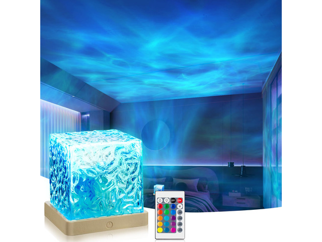 Ocean Projector for Bedroom, Ambient Lighting with Remote for Room Decor 4.4' Mood Lighting, 16 Color Shower Light with Dimmer, Night Light...
