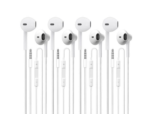 CLIPSUN Wired Earbuds 4 Pack, Earbuds HiFi Stereo Wired Earphones Headphones with Microphone Volume Control Compatible with iPad, Laptop, MP3,...