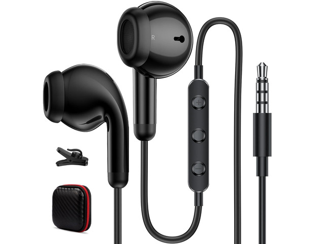 Wired Earbuds Headphones for Chromebook ThinkPad Laptops,3.5mm Plug Noise Cancelling Ear Buds with Microphone,3,5mm Jack Earphones for Kindle...