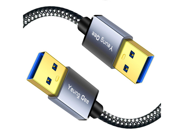 Yeung Qee USB to USB Cable 3 ft,USB 3.0 A to A Male Cable USB Male to Male Cable Double End USB Cord Compatible for Data Transfer,Hard...