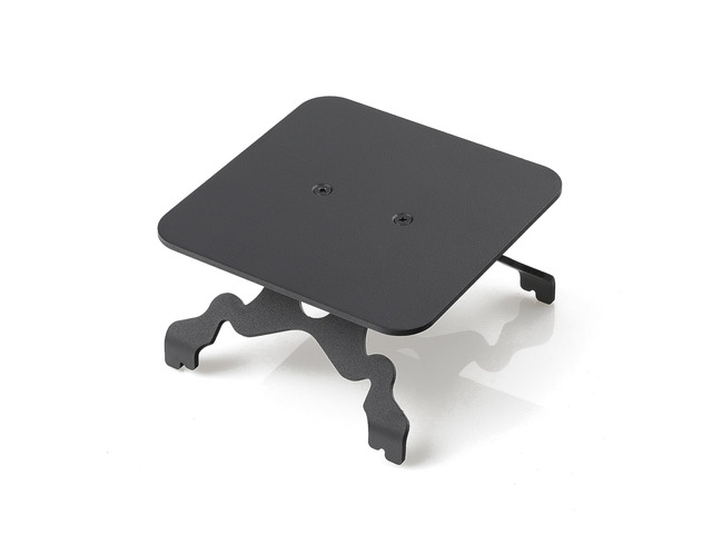 Multi-Functional Metal Stand for Desktop Black Sand Effect Speaker Desktop Speaker Mount Stands Mini Plant Holder (Square)