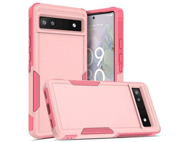 Bereajoy for Google Pixel 6a Case,PC+TPU Two-in-one Double-Layer Anti-Fall Mobile Phone case, Mobile Phone Protective case for Google Pixel 6a (Pink)